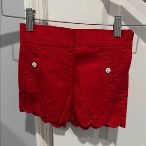 Janie and Jack Red Shorts girls size 6